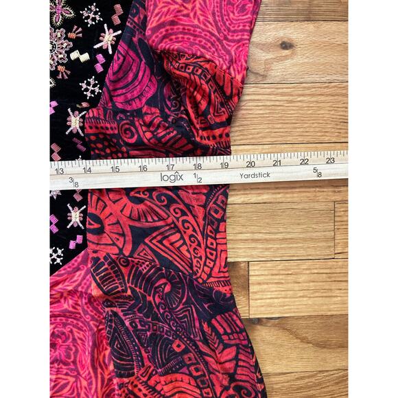 NWT Soft Surroundings Women's Size Large Tunic Suzi Embroidered Velvet Flowy Top - Picture 10 of 11